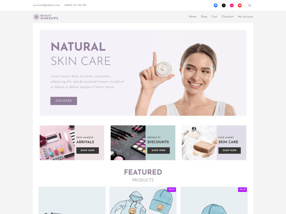Luma Skincare e-commerce website design