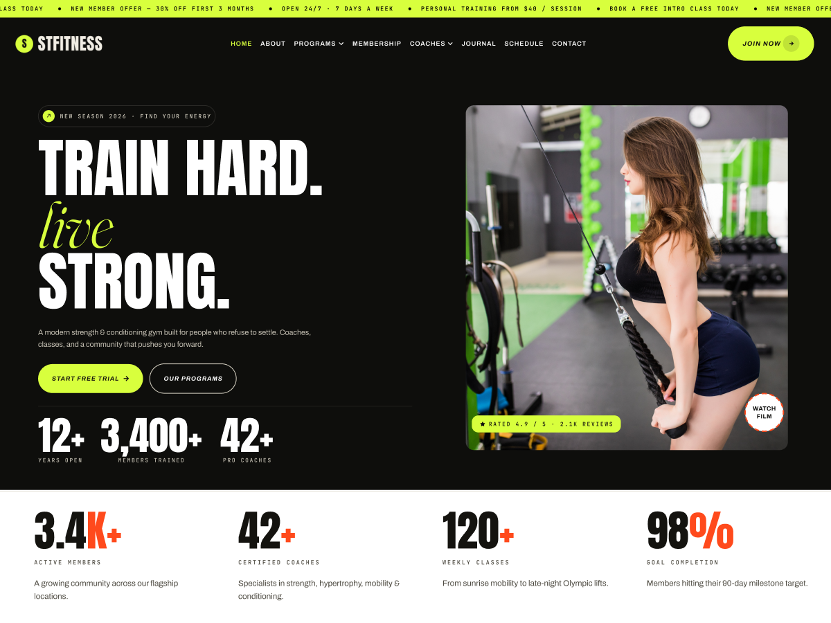 Forge Fitness premium website design