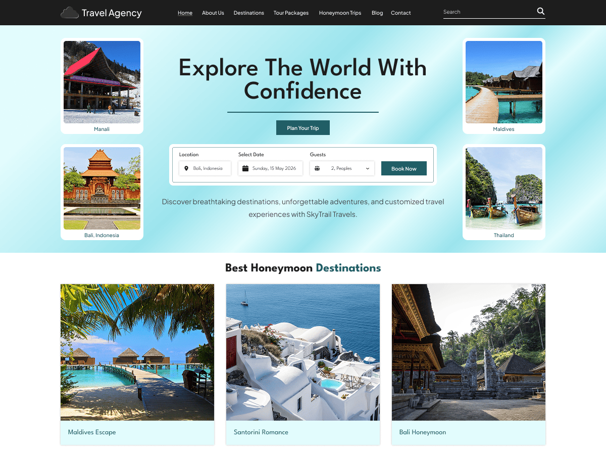 Wanderlust Travel premium website design