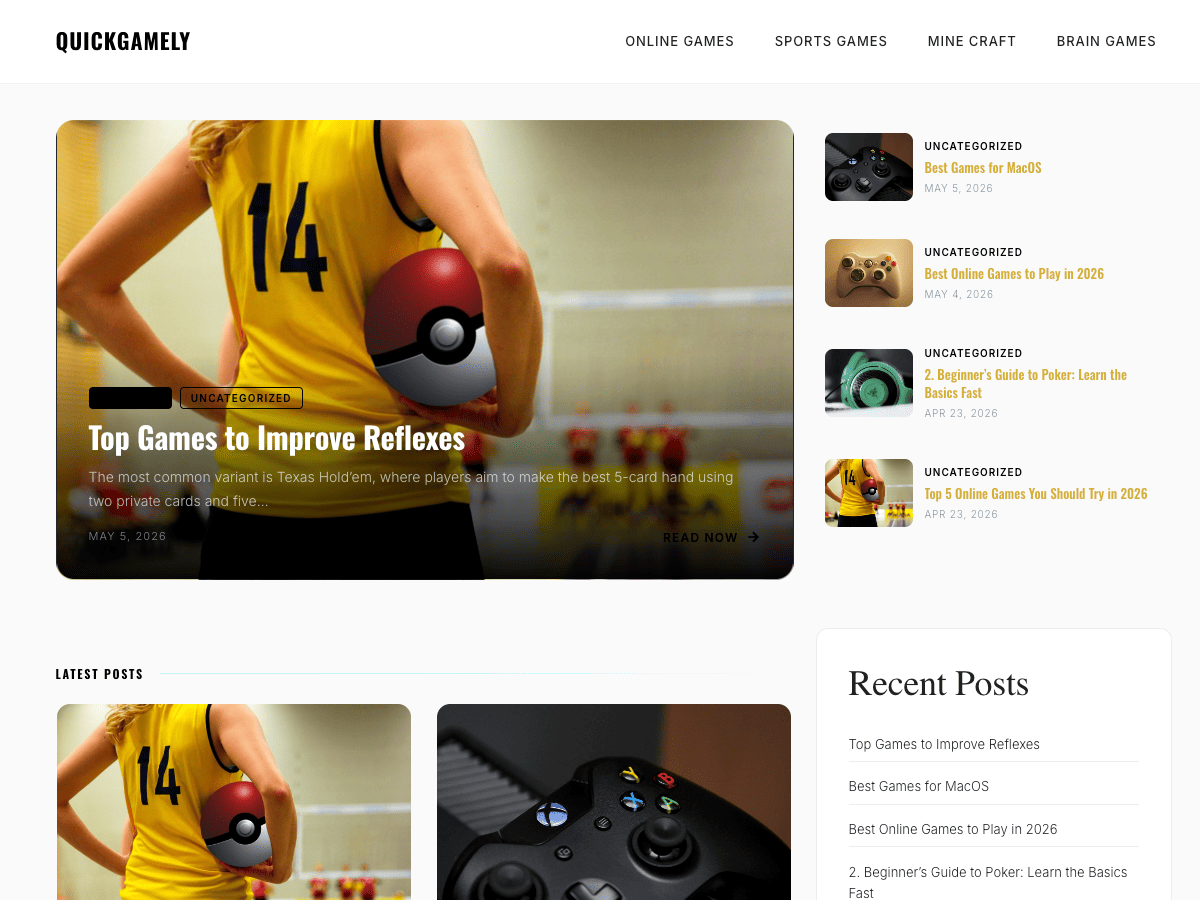 Pixel Play gaming website design