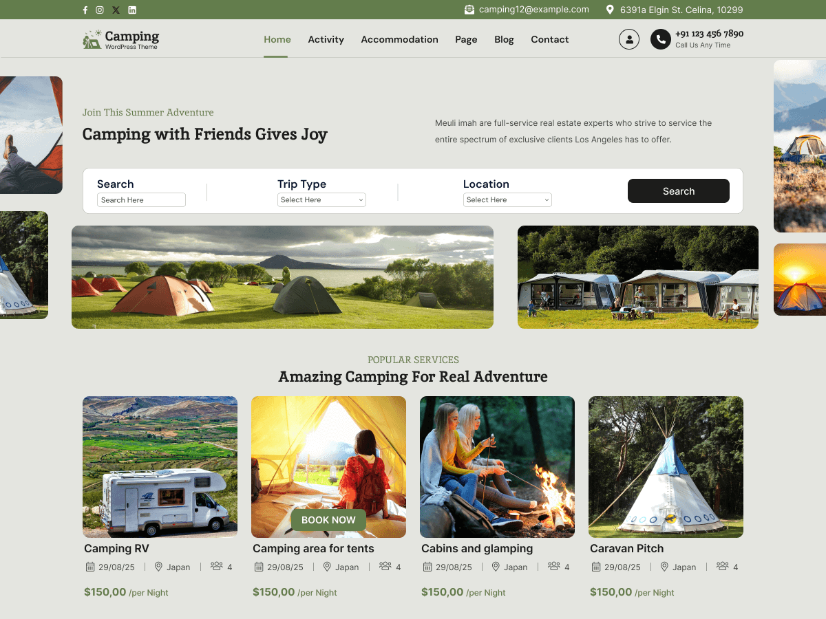 Trailhead Outdoors premium website design