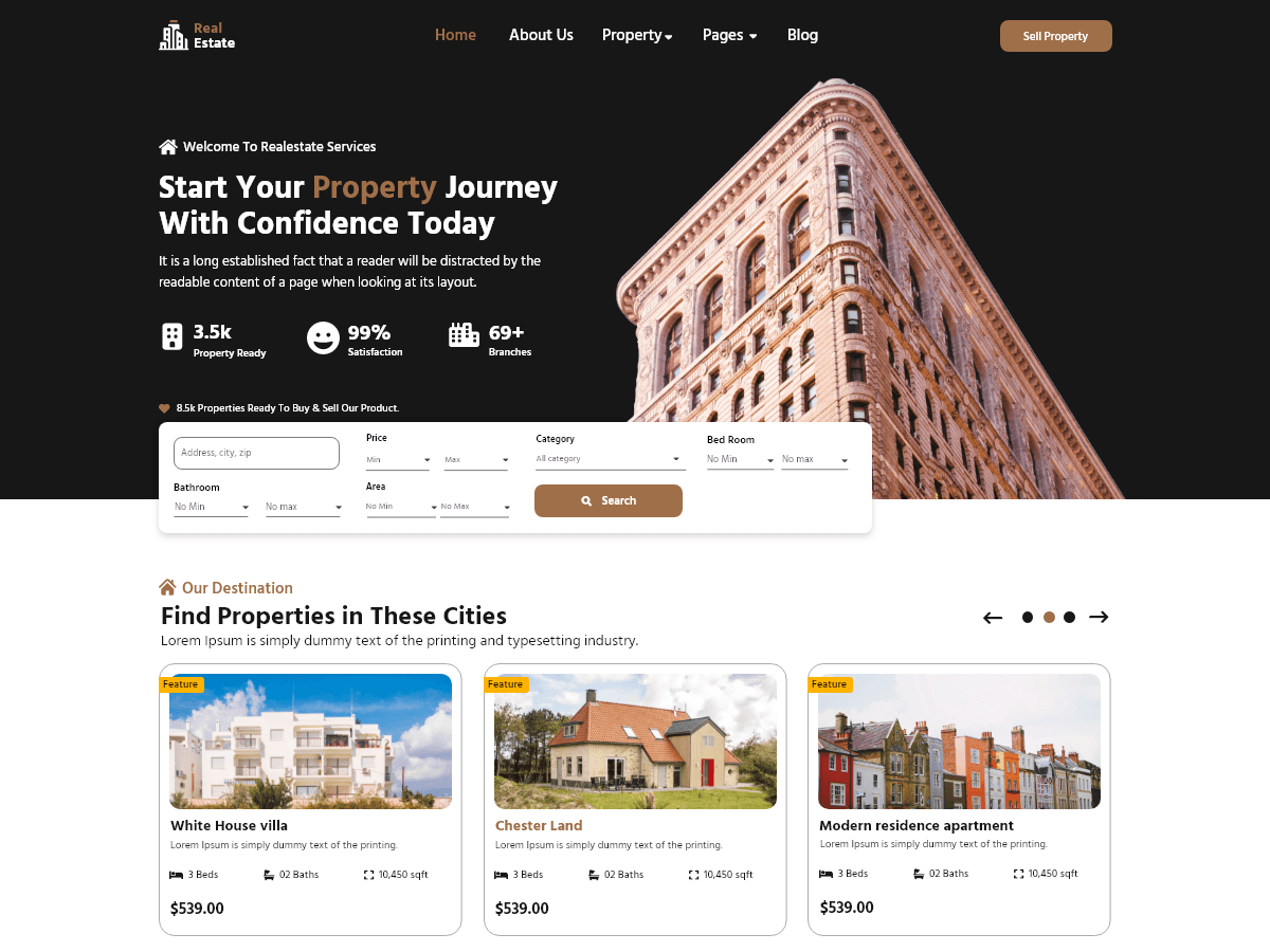 Crest Realty premium website design
